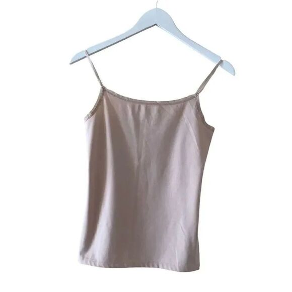 Ann Taylor Tan Solid Basic Undershirt Lightweight Camisole Tank Top SZ S # 1601 - Picture 1 of 10